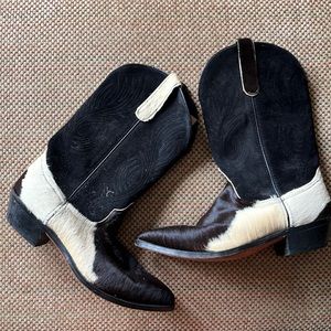 Vintage Code West Cowhide Calf Hair Boots